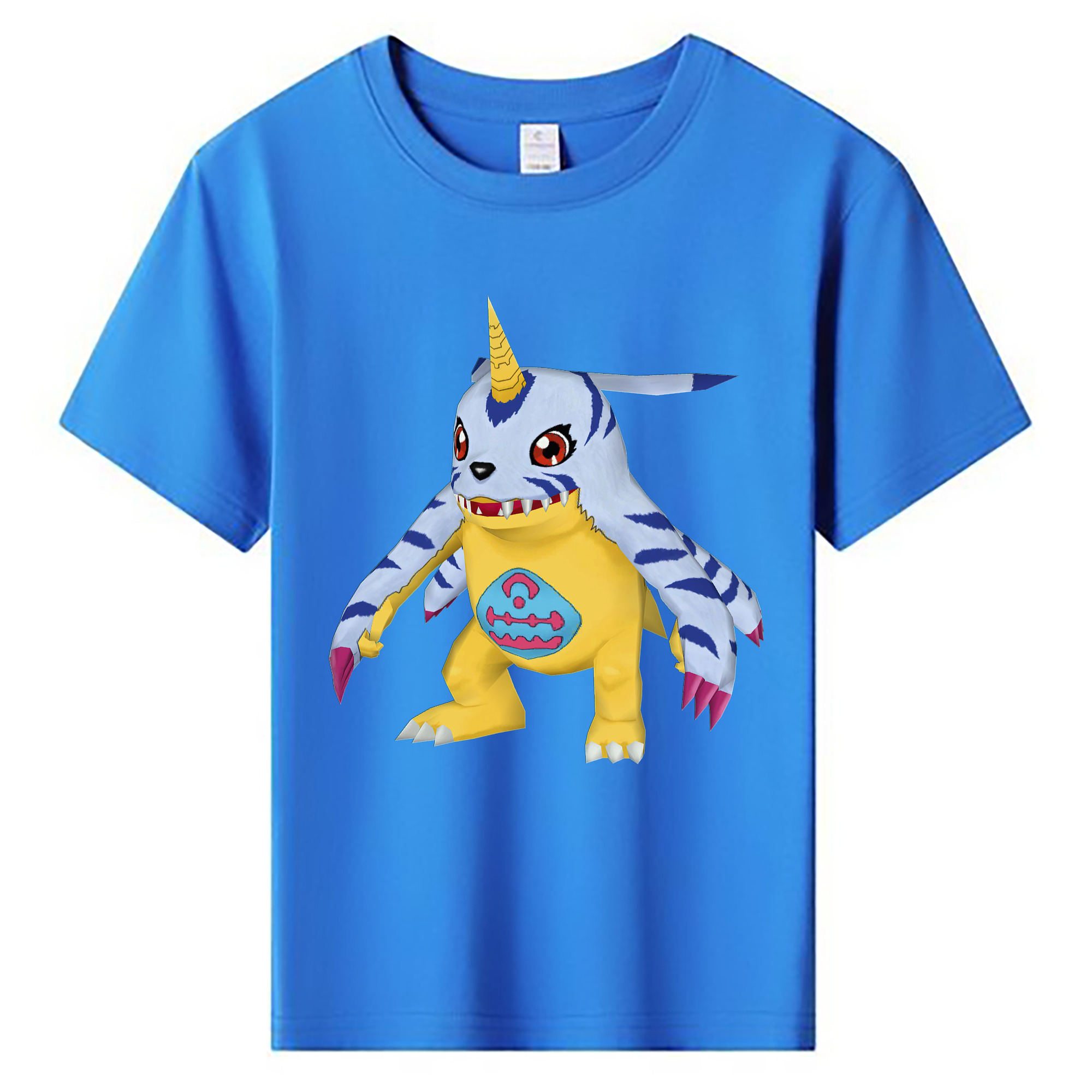 （画像用） Digimon デジタルモンスター/デジモン 綿100％キッズTシャツ（フロントプリント）